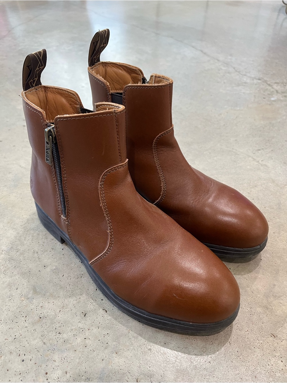Women's Tan Leather Steel Toe Work Boots